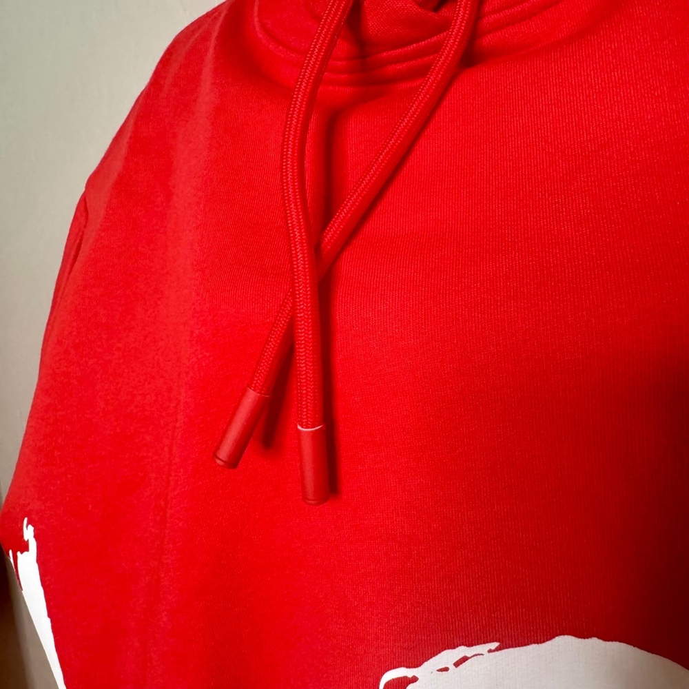 BURBERRY LOVE Hooded Oversized Sweatshirt Red St Valentine's Day NWT - Medium - Picture 12 of 15
